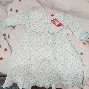 JILAX INDIA Floral Blue Kids Casual Dress